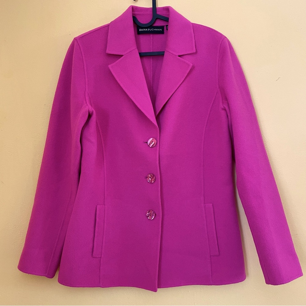 Dana Bachman Fuchsia Wool Jacket Sz-6